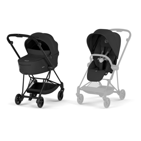 Carucioare copii - Carucior Cybex Mios Comfort Matt Black Sepia Black 2 in 1