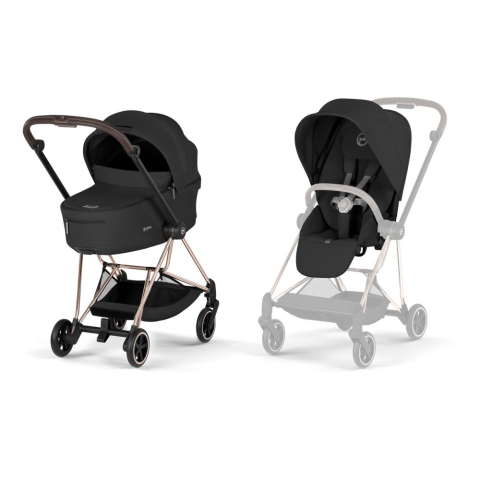 Carucioare copii - Carucior Cybex Mios Comfort Rosegold Sepia Black 2 in 1