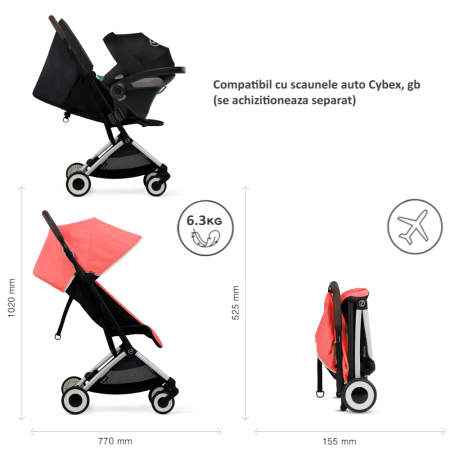 Carucior Cybex Orfeo Silver/Hibiscus Red [6]