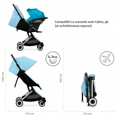 Carucior Cybex Orfeo Silver/Beach Blue [6]