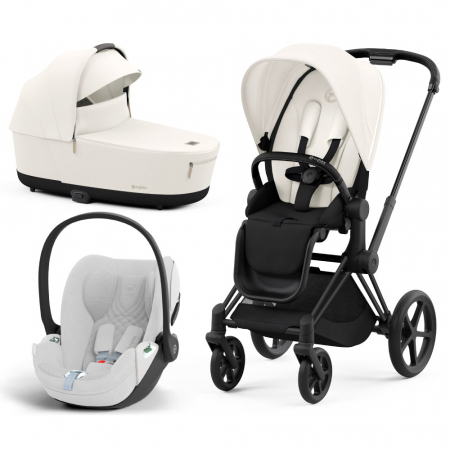 Carucioare copii - Carucior Cybex Priam 3 in 1 Off White