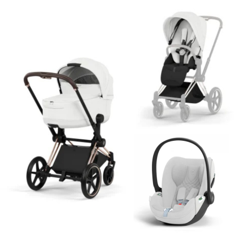 Carucioare copii - Carucior Cybex Priam Style Off White 3 in 1