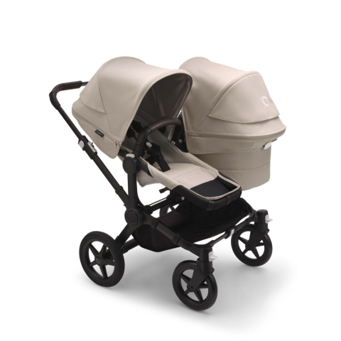 Carucioare copii - Carucior dublu Bugaboo Donkey 5 Duo Black/Desert Taupe