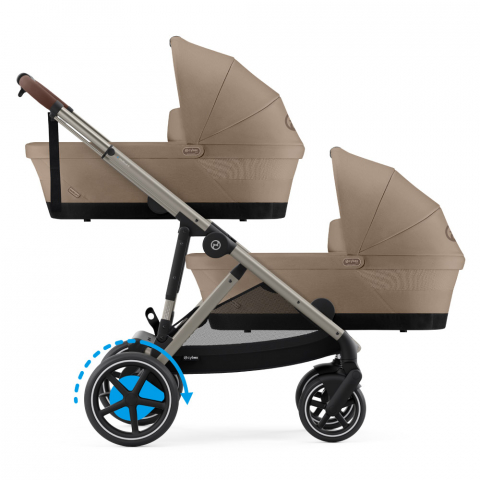 Carucior gemeni Cybex e-Gazelle S Almond Beige [1]
