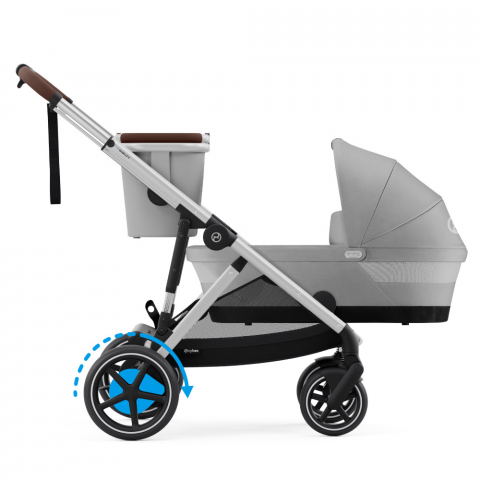 Carucior gemeni Cybex e-Gazelle S Stone Grey cu Scoici Auto Cloud G i-Size Plus [3]