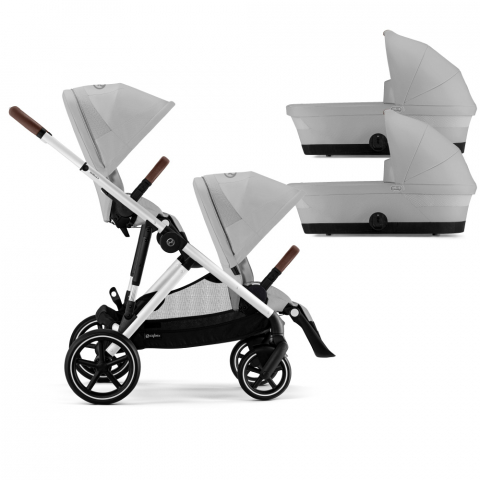 Carucior gemeni Cybex Gazelle S Silver/Lava Grey [0]