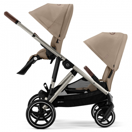 Carucior gemeni Cybex Gazelle S Taupe/Almond Beige cu Scoici Auto Cloud G i-Size Plus [2]