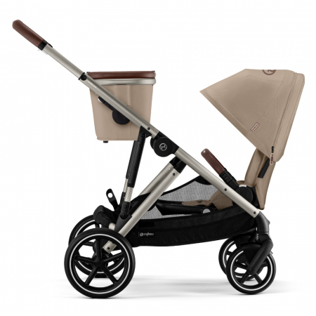 Carucior gemeni Cybex Gazelle S Taupe/Almond Beige cu Scoici Auto Cloud G i-Size Plus [4]