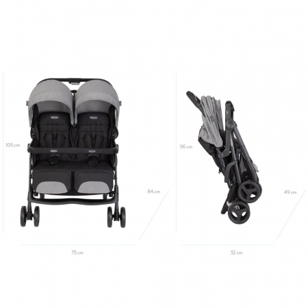 Carucior gemeni Graco DuoRider Steeple Gray [6]