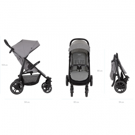 Carucior Graco EeZeFold Steeple Gray [4]