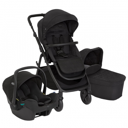 Carucioare copii - Carucior Graco Near2Me DLX 3 in 1 Midnight