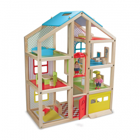 Casuta de papusi din lemn mobilata Melissa and Doug [0]