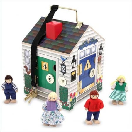 Jucarii educative - Casuta din lemn cu sonerie Melissa and Doug