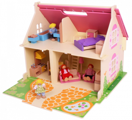 Casuta din lemn pentru papusi - Flowers [2]