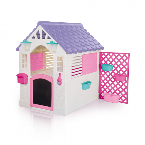 Jucarii de exterior - Casuta pentru copii premium - Alb& roz