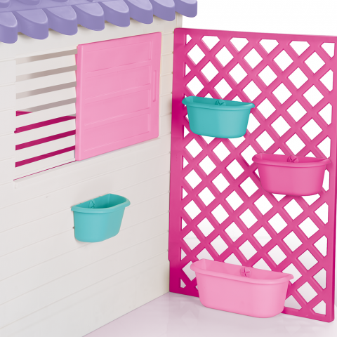 Casuta pentru copii premium - Alb& roz [2]