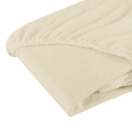 Cearsaf Fiki Miki cu elastic din frotir Bumbac bej 120/60 cm [1]