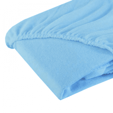 Cearsaf Fiki Miki cu elastic frotir Bumbac bleu 120/60 cm [1]