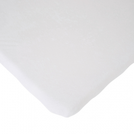 Lenjerii patut bebe - Cearsaf saltea 75x95 cm Childhome, Tricot Alb