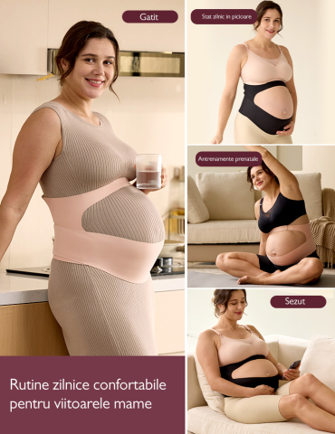 Centrura gravide Momcozy pentru sustinerea greutatii abdominale Skin L [6]
