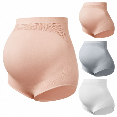 Articole mamici - Chiloti maternitate talie inalta Momcozy set 3 bucati L