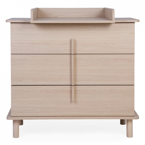 Mobilier camera copii - Comoda Childhome Nordica Natural 85 x 50 x 95 cm cu masa de infasat