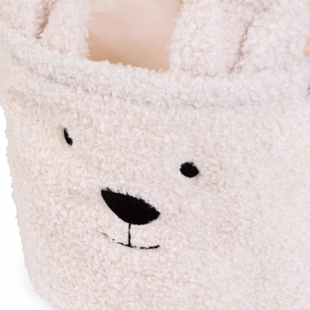 Cos depozitare Childhome 25x20x20 cm, Teddy Alb [1]