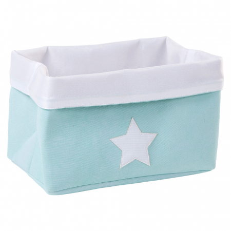 Decoratiuni - Cos depozitare panza Childhome 32x20x20 cm, Menta