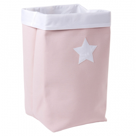 Decoratiuni - Cos depozitare panza Childhome 32x32x60 cm, Roz