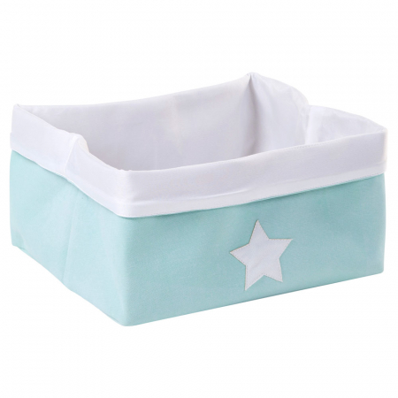 Decoratiuni - Cos depozitare panza Childhome 40x30x20 cm, Menta