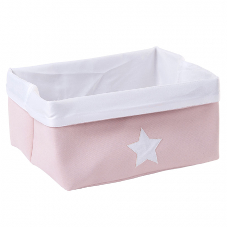 Decoratiuni - Cos depozitare panza Childhome 40x30x20 cm, Roz