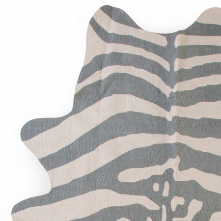 Covor Bumbac Childhome 145x160 cm, Zebra Gri [1]