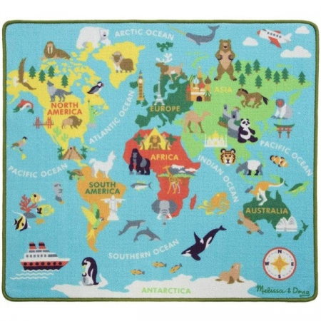 Jucarii educative - Covor de joaca Harta Lumii - Melissa and Doug