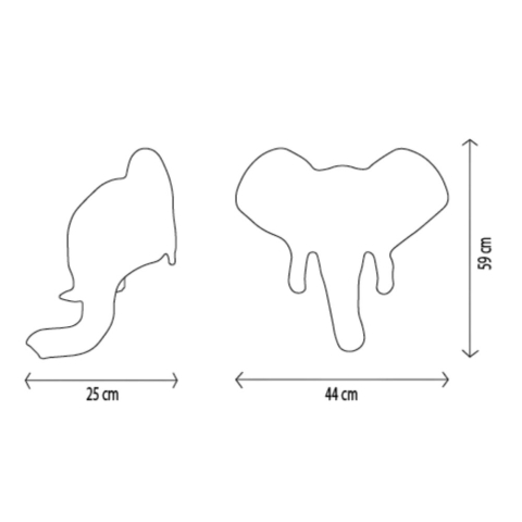 Decoratiune Wild & Soft Cap de Elefant - George [4]