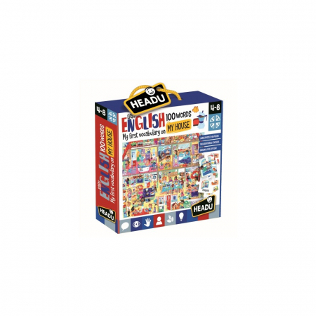 Jocuri tip puzzle - Engleza nivel simplu - 100 cuvinte- Casa mea Headu