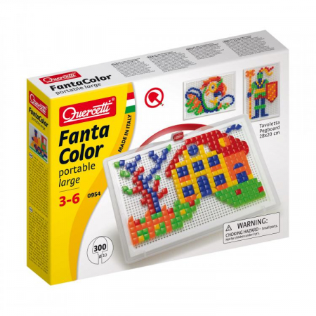 Arta si creatie - Fantacolor Portabil 300 piese patrate Quercetti