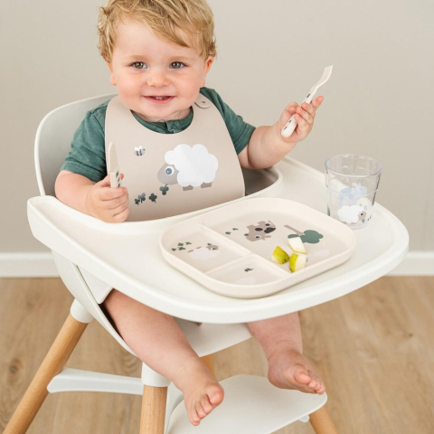 Farfurie compartimentata Done by Deer Foodie Tiny Farm Sand [4]