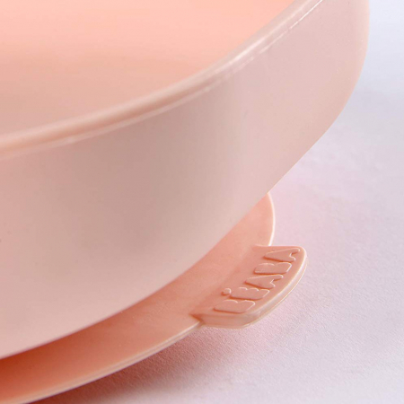Farfurie silicon cu ventuza Beaba Light Pink [3]