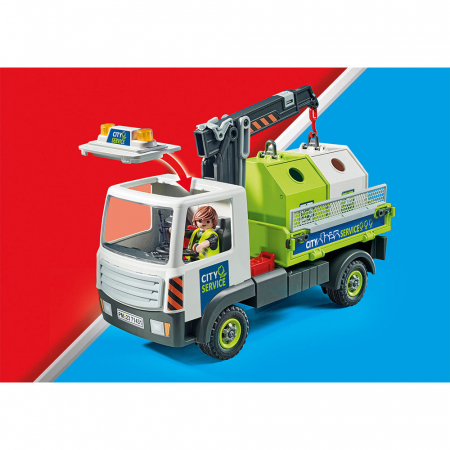 Figurine Camion de Reciclare Sticla cu Container Playmobil [2]