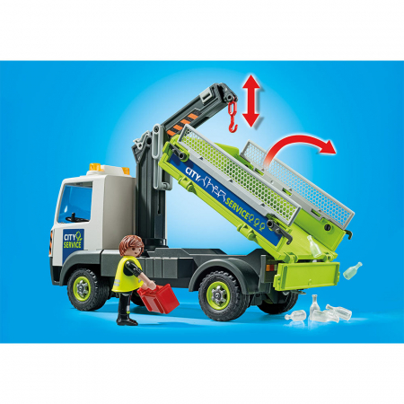 Figurine Camion de Reciclare Sticla cu Container Playmobil [5]