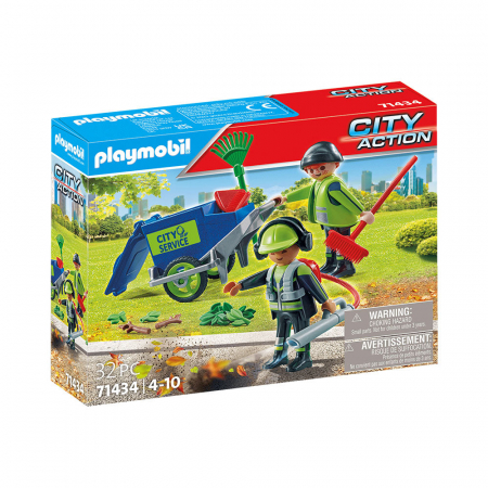 Figurine jucarii mici - Echipa De Curatare Strazi Playmobil