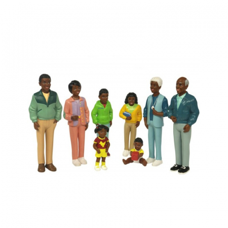 Figurine jucarii mici - Figurine familie africana Miniland