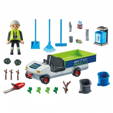 Figurine Maturator de Strazi cu Vehicul Playmobil [1]
