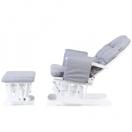 Fotoliu de alaptare Childhome cu suport pentru picioare, Gri [2]