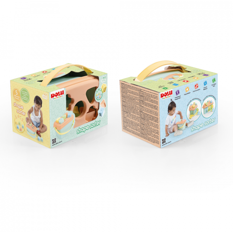 Jucarii educative - Galetusa cu sortator - Pastel (5 piese)