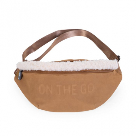 Genti bebe - Geanta Childhome Banana On The Go aspect piele intoarsa Bej