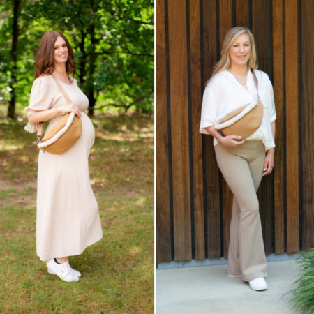 Geanta Childhome Banana On The Go aspect piele intoarsa Bej [2]