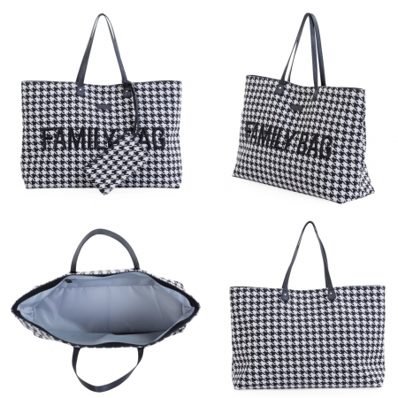 Geanta Childhome Family Bag Pied de Poule Negru-Resigilat [1]