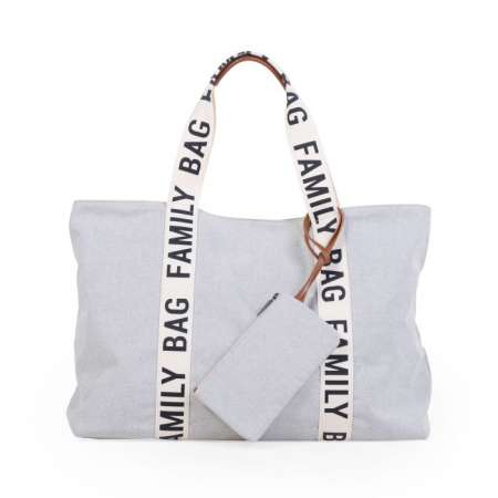 Genti bebe - Geanta Childhome Family Bag Signature Alb