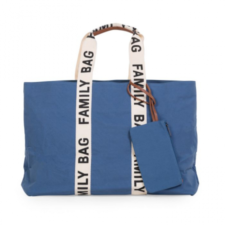 Resigilate - Geanta Childhome Family Bag Signature Indigo-Resigilat